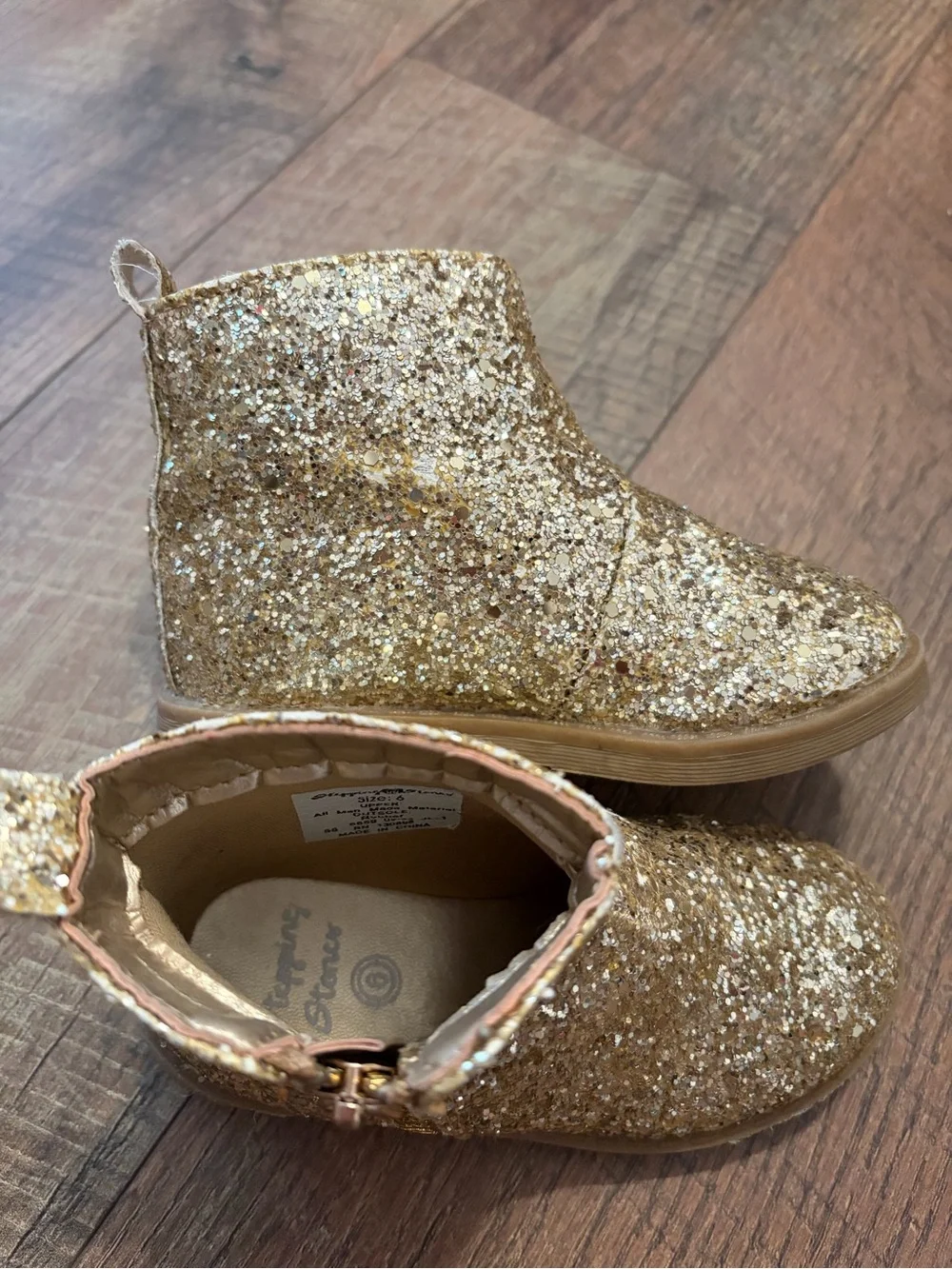 Gold boots